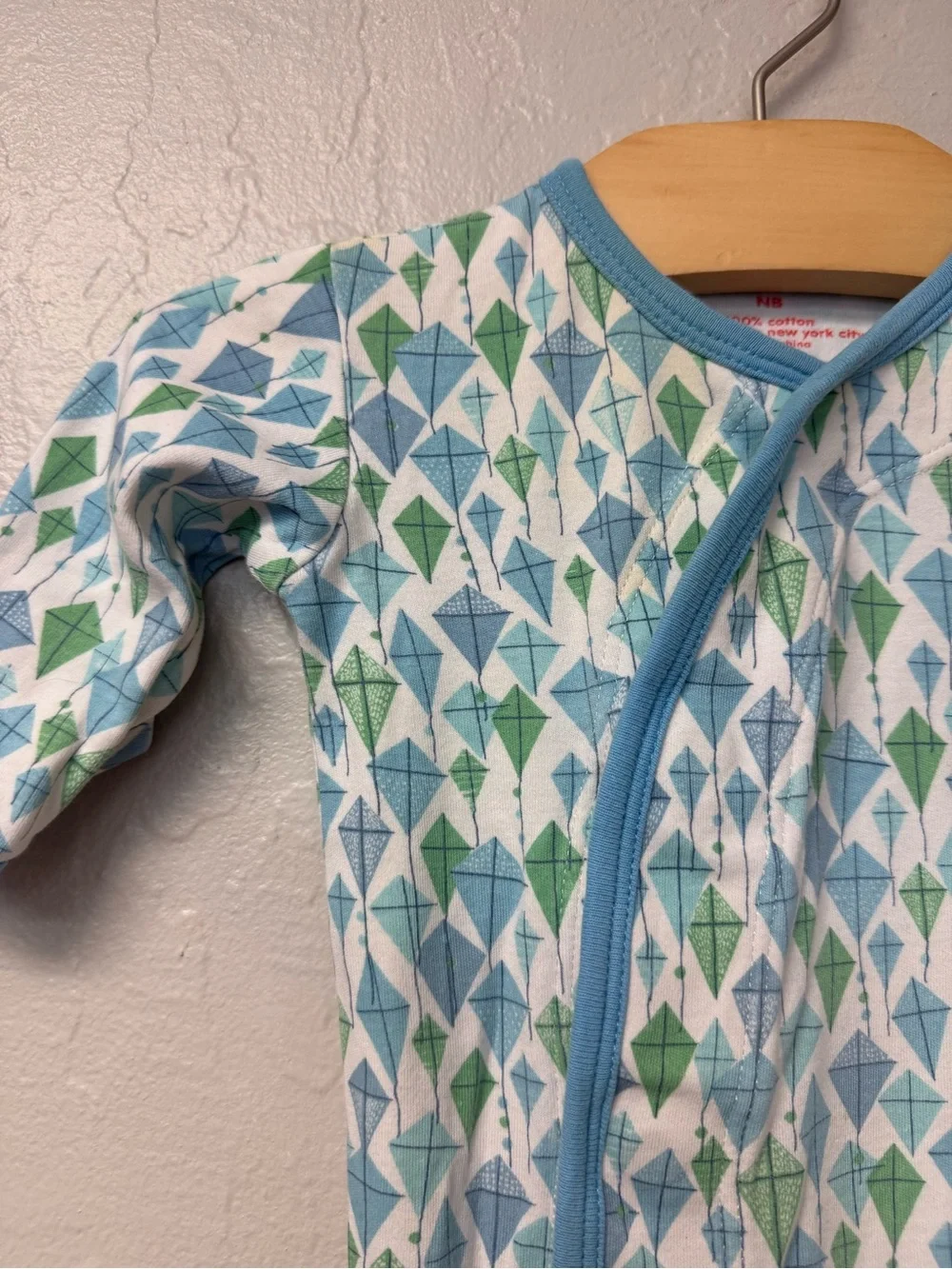 $15 ADD ON magnificent baby organic cotton‎ blue green baby gown newborn zara